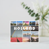 Holland souvenir fotocollage briefkaart (Staand voorkant)