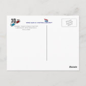 Holland Spring Tulips Landscape 3D Anaglyph Briefkaart (Achterkant)