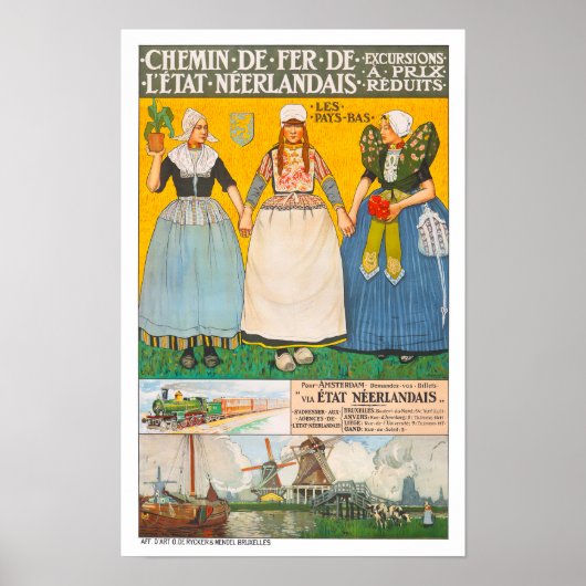 Holland trainingen Poster oud reizen (Voorkant)