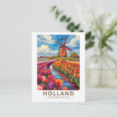 Holland Travel Art Vintage Briefkaart (Staand voorkant)