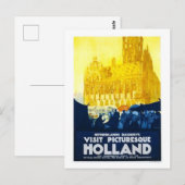 Holland Travel Poster Briefkaart (Voorkant / Achterkant)