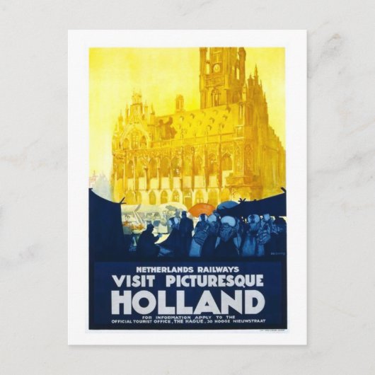 Holland Travel Poster Briefkaart (Voorkant)