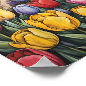 Holland Tulips Field Tulip Art Poster (Hoek)