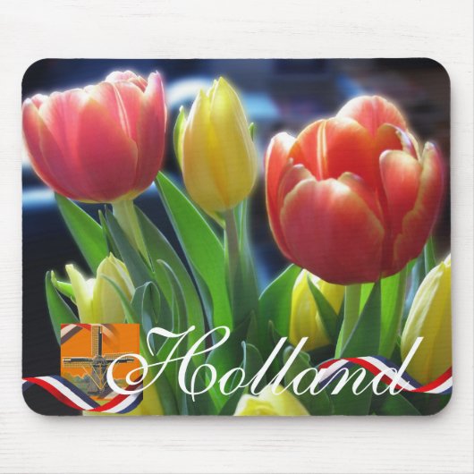 Holland Tulips Souvenir Mousepad Muismat (Voorkant)