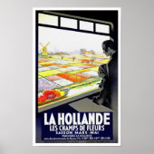 Holland tulp Poster met vintage (Voorkant)