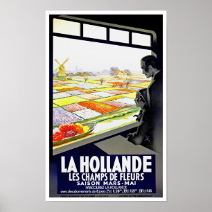 Holland tulp Poster met vintage