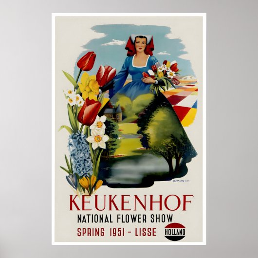 Holland Tulp Poster Nationale Bloemenshow Print (Voorkant)