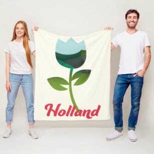 Holland Tulp Vakantie kunst Fleece Deken