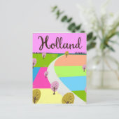 Holland velden reisposter briefkaart (Staand voorkant)