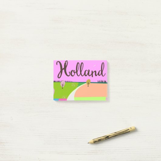 Holland velden reisposter post-it® notes (Op bureau)