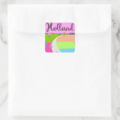 Holland velden reisposter vierkante sticker (Tas)