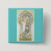 Holland Vierkante Button 5,1 Cm (Voorkant)