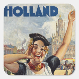 Holland Vierkante Sticker