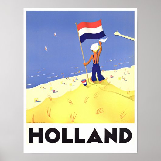 Holland vintage-Poster Poster (Voorkant)