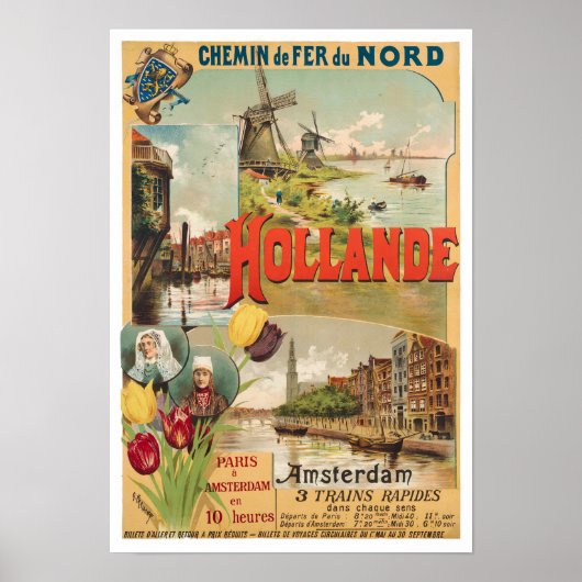 Holland vintage-Poster Poster (Voorkant)