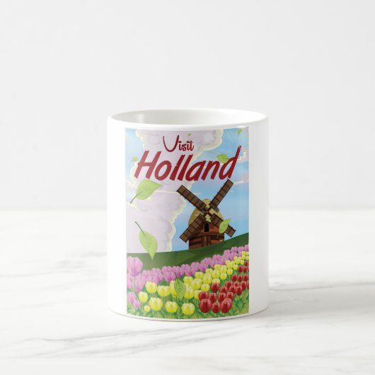 Holland vintage reisposter koffiemok (Center)