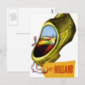 Holland Vintage Travel Briefkaart (Voorkant / Achterkant)