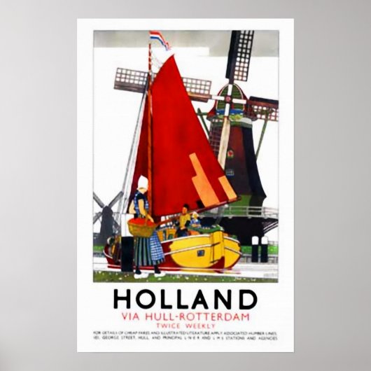 Holland | Vintage Travel Poster (Voorkant)