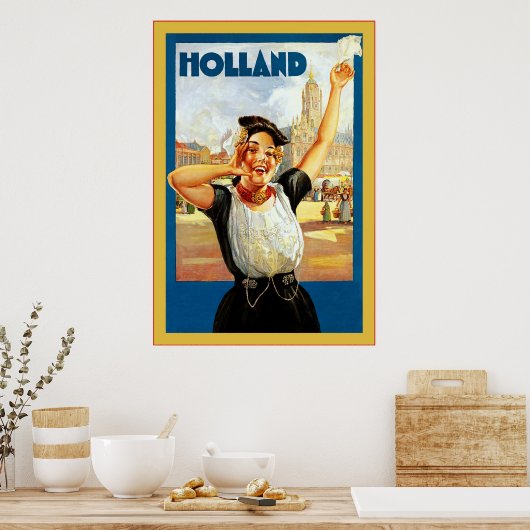 Holland ~ Vintage Travel Poster (Keuken)