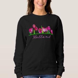 Holland Waterverf Tulip Flower Women Girls Floral Trui