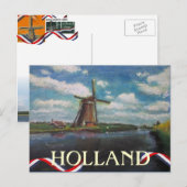 Holland Windmill Briefkaart (Voorkant / Achterkant)