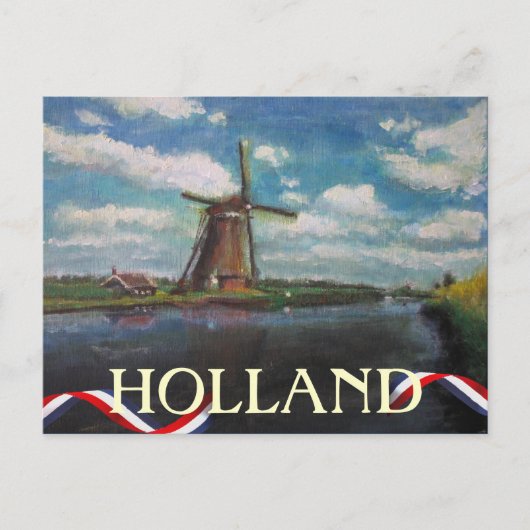 Holland Windmill Briefkaart (Voorkant)