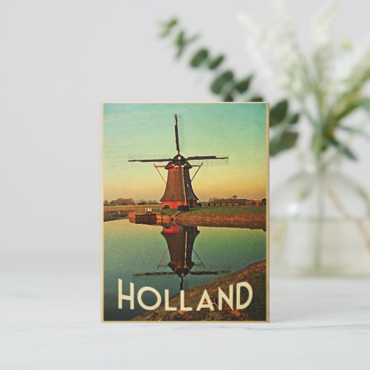 Holland Windmill Briefkaart (Staand voorkant)
