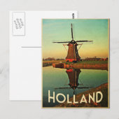 Holland Windmill Briefkaart (Voorkant / Achterkant)