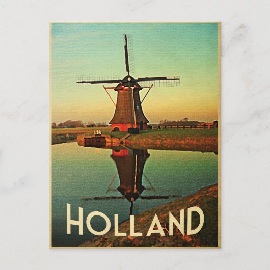 Holland Windmill Briefkaart (Voorkant)
