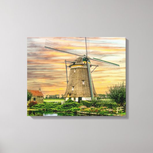 Holland Windmill Canvas Afdruk (Voorkant)