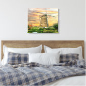 Holland Windmill Canvas Afdruk (Insitu (Slaapkamer))