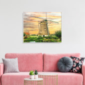 Holland Windmill Canvas Afdruk (Insitu (Woonkamer))