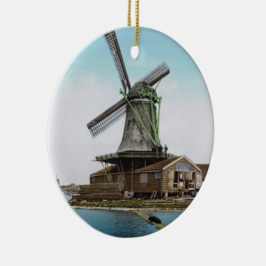 Holland Windmill Keramisch Ornament (Rechts)