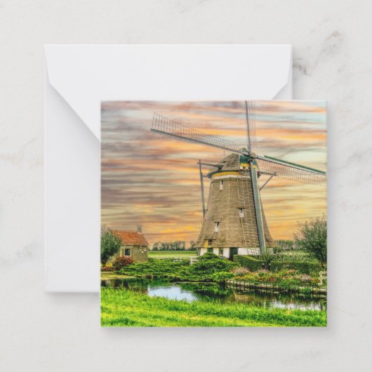 Holland Windmill Notitiekaartje (Voorkant)
