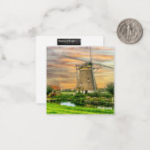 Holland Windmill Notitiekaartje (Voorkant / Achterkant in situ)