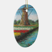 Holland Windmill Tulip Fields Keramisch Ornament (Rechts)