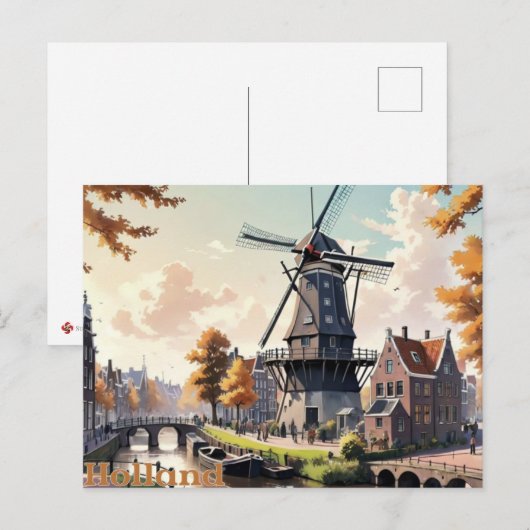  Holland Windmolen Briefkaart (Voorkant / Achterkant)