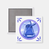 Holland Windmolen Delfts Blauw Stijl Magneet (Voorkant / Achterkant)