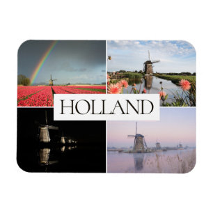 Holland windmolen landschappen reizen foto-collage magneet