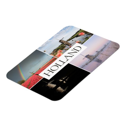 Holland windmolen landschappen reizen fotocollage magneet (Linkerzijde)