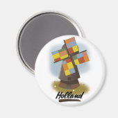 Holland windmolen reisposter magneet (Voorkant / Achterkant)