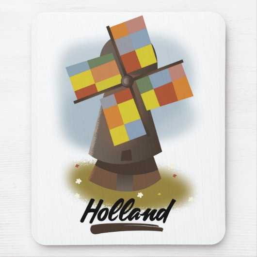 Holland windmolen reisposter muismat (Voorkant)