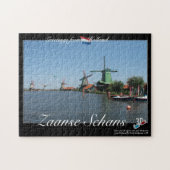 Holland Zaanse Schans Windmills 3D Anaglyph Puzzle Legpuzzel (Horizontaal)