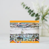 Holland Zee Faring Ships Sailing Briefkaart (Staand voorkant)