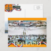 Holland Zee Faring Ships Sailing Briefkaart (Voorkant / Achterkant)