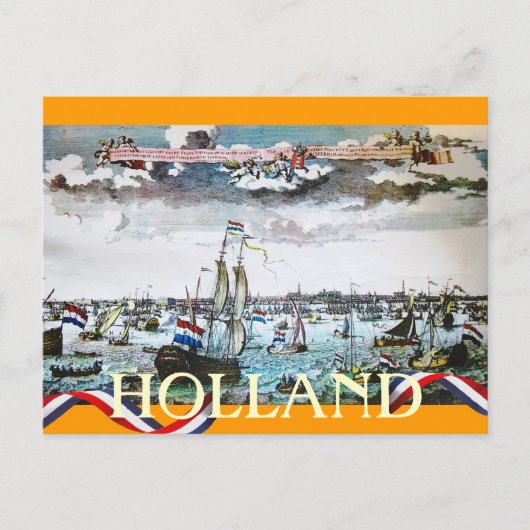 Holland Zee Faring Ships Sailing Briefkaart (Voorkant)