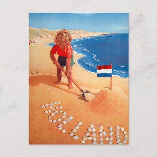 Hollande - Netherlands Vintage Poster Briefkaart (Voorkant)