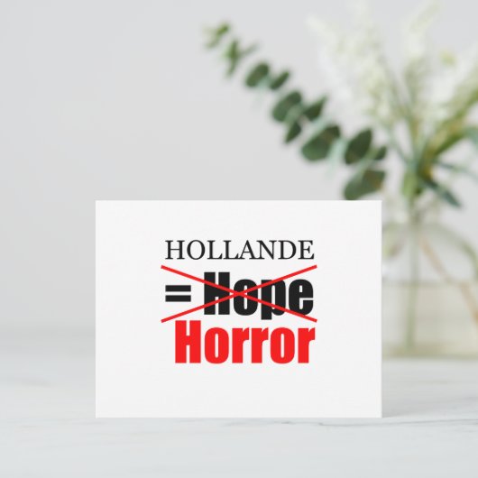 Hollande Not Hope = Horror!!!!!!!!!!!!!!! Briefkaart (Staand voorkant)