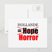 Hollande Not Hope = Horror!!!!!!!!!!!!!!! Briefkaart (Voorkant / Achterkant)