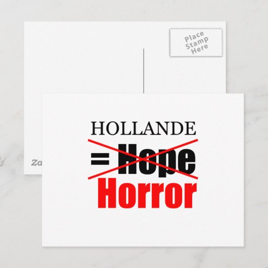 Hollande Not Hope = Horror!!!!!!!!!!!!!!! Briefkaart (Voorkant / Achterkant)